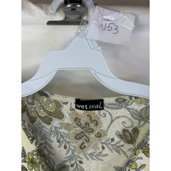 Vintage Y2K Wet Seal Floral Flounce Baby Doll Top Shirt Forest Gobling Fairy - Picture 6 of 8